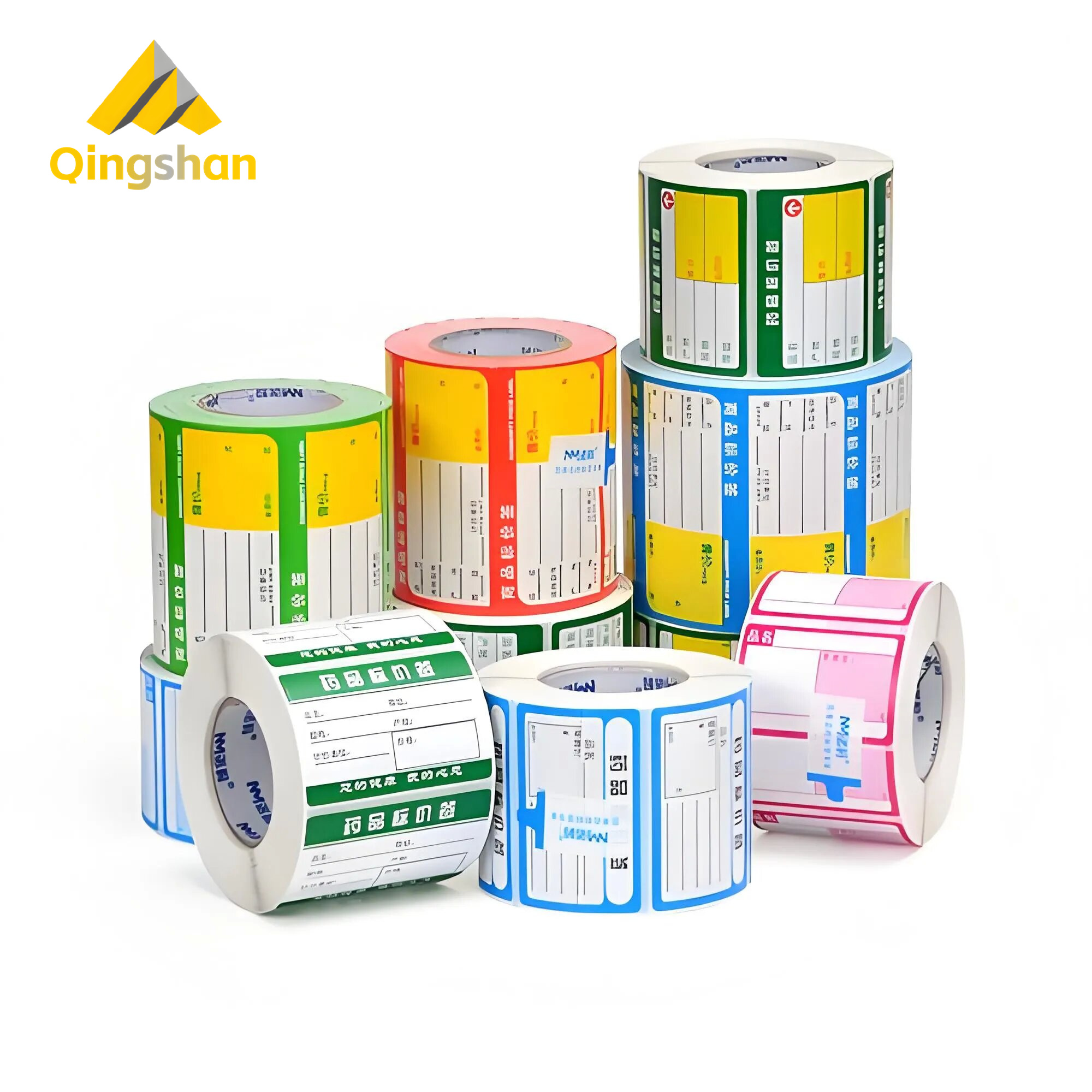 Factory wholesale self-adhesive thermal paper rolls 58x40, 40x30, waterproof barcode stickers